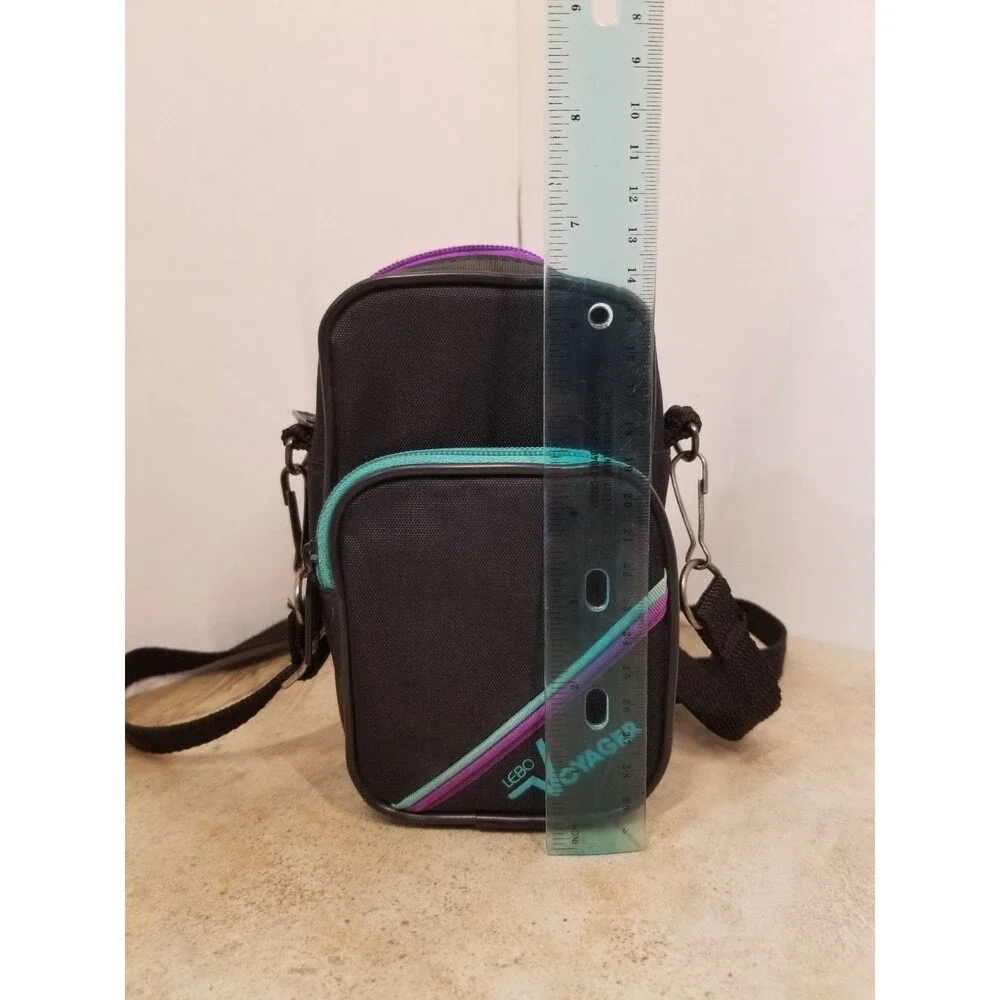 Retro Lebo Voyager Padded Camera Bag Zipper Accents Adjustable Shoulder Strap
